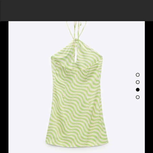 Zara green & white dress new with tags - Picture 2 of 4